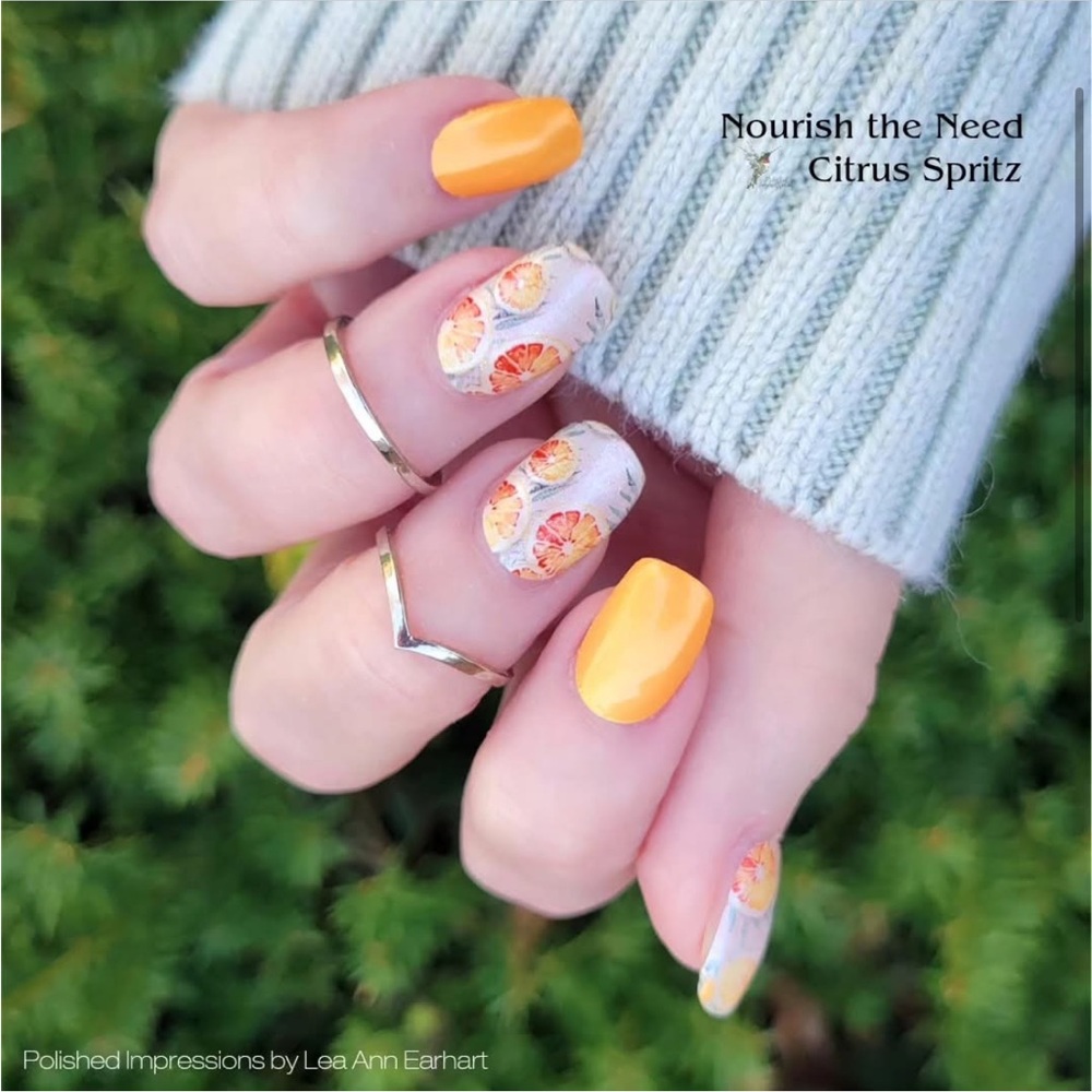 *Exclusive* Color Street: Citrus Spritz | White Orange Yellow Summer Fruit Frost - Picture 8 of 13